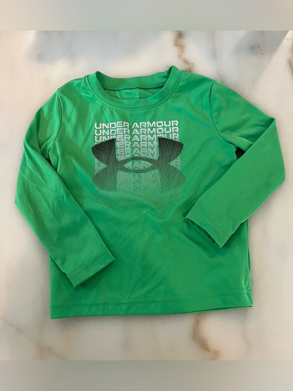 Under Armour Boys' Bright Green Long Sleeve Logo Tee